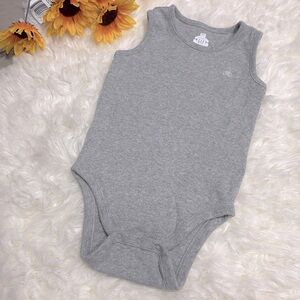 New Baby Gap First Favorites 100% Cotton Gray Ribbed Bodysuit One Piece 18-24M !